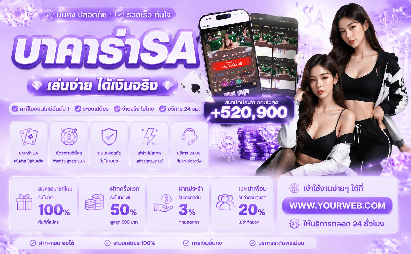 คาสิโนออนไลน์สดบน diamond789 บาคาร่า รูเล็ต
